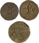 MEDIEVAL COINS: LOCAL COINS OF CATALONIA AND PELLOFES
Lote 3 Pellofas. OLOT. Hojalata, Latón. A EXAMINAR. Cru-1905, 1906, 1911. MBC a EBC-.