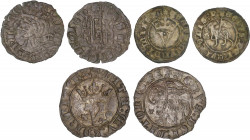 MEDIEVAL COINS: KINGDOM OF CASTILE AND LEÓN
Lote 3 monedas 1/2 y 1 Blanca de Agnus Dei y Cornado. JUAN I. BURGOS (2) y TOLEDO. Ve. Incluye Blanca de ...