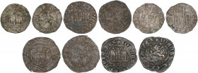 MEDIEVAL COINS: KINGDOM OF CASTILE AND LEÓN
Lote 5 monedas Cornado, Noven, 1/2 y 1 Blanca (2). ENRIQUE III (4) y JUAN II. BURGOS (3) y TOLEDO (2). Ve...