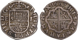 SPANISH MONARCHY: PHILIP III
1 Real. 1607. SEGOVIA. C. 2,39 grs. AC-516. MBC.