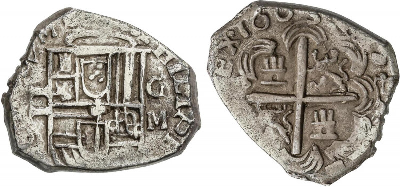 SPANISH MONARCHY: PHILIP III
2 Reales. 1603. GRANADA. M. 6,72 grs. Tipo OMNIVM....