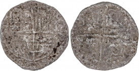 SPANISH MONARCHY: PHILIP IV
8 Reales. POTOSÍ. 22,76 grs. Oxidaciones marinas. AC-Tipo 327. BC.