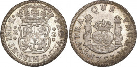 SPANISH MONARCHY: FERDINAND VI
2 Reales. 1753. MÉXICO. M. Columnario. Pleno Brillo original. Parece PROOF. EXTRAORDINARIA PIEZA. AC-294. FDC.