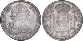 SPANISH MONARCHY: CHARLES III
8 Reales. 1773. MÉXICO. F.M. 26,95 grs. (Pequeña prueba de metal en canto del reverso a la 1h). Ligera pátina con resto...