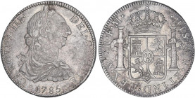SPANISH MONARCHY: CHARLES III
8 Reales. 1785. MÉXICO. F.M. 26,91 grs. Restos de brillo original. AC-1127. MBC.