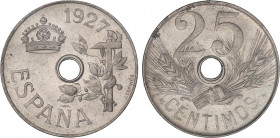 PESETA SYSTEM: ALFONSO XIII
25 Céntimos. 1927. Brillo original. SC.