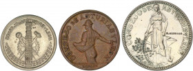 PESETA SYSTEM: LOCAL ISSUES OF THE CIVIL WAR
Serie 3 monedas 50 Céntimos, 1 y 2 Pesetas. 1937. CONSEJO DE ASTURIAS Y LEÓN. AE y CuNi (2). (La de 2 Pe...