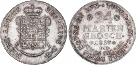 WORLD COINS: GERMAN STATES
24 Mariengroschen (2/3 Thaler). 1816-F.R. CARLOS II. BRUNSWICK-WOLFENBUTTEL. 12,97 grs. AR. Pátina y restos de brillo orig...