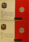 WORLD COINS: ANDORRA
Lote 2 monedas 100 Diners. 1987 y 1988. AU. Joan D.M. Obispo d´Urgell y Águila Dorada. En presentaciones originales con certific...
