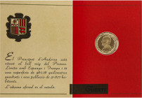 WORLD COINS: ANDORRA
100 Diners. 1987. 5,00 grs. AU. Joan D. M. Obispo d´ Urgell. En presentación original con certificado. Tirada: 2000 piezas. Fr-3...