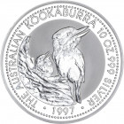 WORLD COINS: AUSTRALIA
10 Dólares. 1997. ISABEL II. 311,85 grs. AR. 10 onzas de plata. KM-351. PROOF.