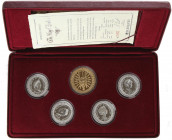 WORLD COINS: AUSTRALIA
Set 4 monedas 25 Dólares y 1 Medalla. 1992. AR y AR sobredorado. Royal Ladies. En estuche original con certificado. KM-200/203...