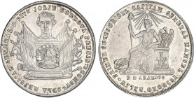 WORLD COINS: BOLIVIA
2 Soles. 1855. POTOSÍ. 6,95 grs. AR. Medalla del Presidente Jorge Cordova (´Jorje´ en la leyenda) como primer sucesor de Manuel ...