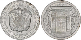 WORLD COINS: COLOMBIA
1 Peso. 1956. 24,94 grs. AR. 200 aniversario ceca de Popayán. Pleno brillo original. KM-216. SC.