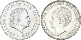 WORLD LOTS AND COLLECTIONS
Lote 2 monedas 2-1/2 Gulden. 1944 y 1964. ANTILLAS HOLANDESAS y CURAÇAO. 24,96 grs y 24,97 grs. AR. Curaçao 1944-D Guiller...