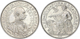 WORLD COINS: DENMARK
2 Coronas. 1903. CRISTIAN IX. 14,96 grs. AR. 40 Aniversario del reinado. KM-802. SC.