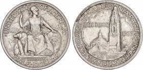 WORLD COINS: UNITED STATES
1/2 Dólar. 1935-S. SAN FRANCISCO. 12,46 grs. AR. Exposición Internacional del Pacífico: San Diego. KM-171. EBC-.