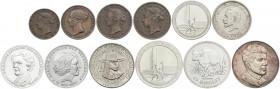 WORLD LOTS AND COLLECTIONS
Lote 7 monedas y 5 medallas. 1894 a 1980. JERSEY (4), LITUANIA, MALASIA, PERÚ, ESTADOS UNIDOS, HOLANDA (2) y NACIONES UNID...