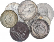 WORLD LOTS AND COLLECTIONS
Lote 12 monedas. 1847 a 1986. VARRIOS PAÍSES. AR. Mayoría tipo duro. A EXAMINAR. MBC a SC.