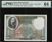 SPANISH BANK NOTES: CIVIL WAR, REPUBLICAN ZONE
1.000 Pesetas. 25 Abril 1931. Zorrilla. Precintado y garantizado por PMG (nº 84Aa6401908048008G) como ...