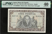 SPANISH BANK NOTES: ESTADO ESPAÑOL
100 Pesetas. 9 Enero 1940. Colón. Serie I. Utilizada en la Guinea Española, antes de su independencia. Encapsulado...