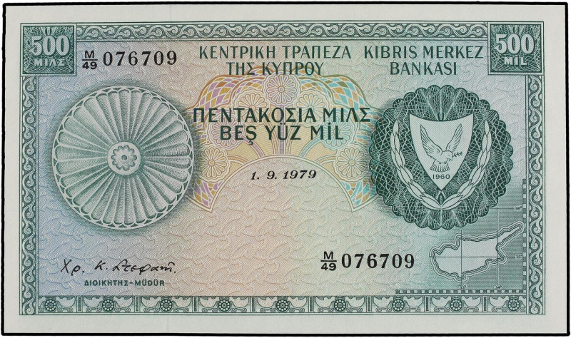 WORLD BANK NOTES
500 Mils. 1 Septiembre 1979. CHIPRE. Pick-42. SC.
