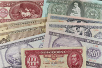 WORLD BANK NOTES
Lote 9 billetes 20 (2), 50 (2), 100 (2), 500 (2) y 1000 Forint. 1969 a 1990. HUNGRÍA. Todos de diferente fecha. (Algunos con arrugui...