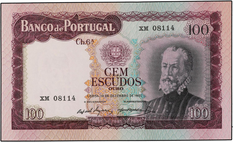 WORLD BANK NOTES
100 Escudos. 19 Diciembre 1961. PORTUGAL. Pedro Nunes. Pick-16...