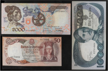 WORLD BANK NOTES
Lote 3 billetes 50, 1.000 y 2.000 Escudos. 1964, 1980 y 1991. PORTUGAL. Reina Isabel, Pedro V y Bartolome Dias. Pick-168,175b,186a. ...