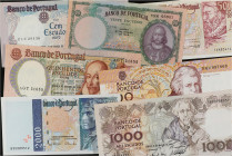 WORLD BANK NOTES
Lote 7 billetes 20, 100, 500(3), 1.000 y 2.000 Escudos. 1959 a 2000. PORTUGAL. Todos diferentes. Pick-153, 177a, 178d, 180b, 181k, 1...