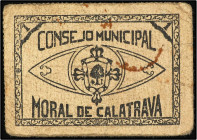 PAPER MONEY OF THE CIVIL WAR: CASTILLA-LA MANCHA
1 Peseta. C.M. de MORAL DE CALATRAVA (Ciudad Real). RARO. RGH-3701. MBC.