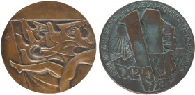 SPANISH MEDALS
Lote 2 medallas. 1978. EXPO REUS ´78, C.N REUS. AE. Ø 90 mm. En estuche . A EXAMINAR. SC.