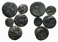 Kings of Macedon, lot of 5 Æ coins, to be catalog. Lot sold as it, no returns