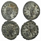 Gallienus (253-268). Lot of 2 Roman Imperial AR Antoninianii, to be catalog. Lot sold as it, no returns