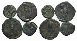 Lot of 4 Byzantine Æ coins, to be catalog. Lot sold as it, no returns