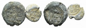 Lot of 2 Byzantine Pb seals, to be catalog. Lot sold as it, no returns