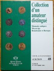 Spink Taisei, Collection d’un amateur disingué. Monnaies antiques, Moyen age, Renaissance et Baroque. Auction no. 48. Zurich, 27 October 1993. Hardcov...