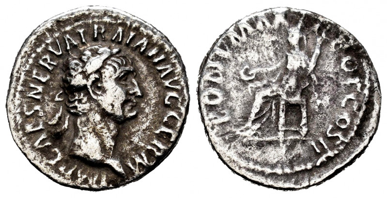 Nerva. Denarius. 98-99 AD. Rome. (Ric-12). (Seaby-302). Rev.: PONT MAX TR POT CO...