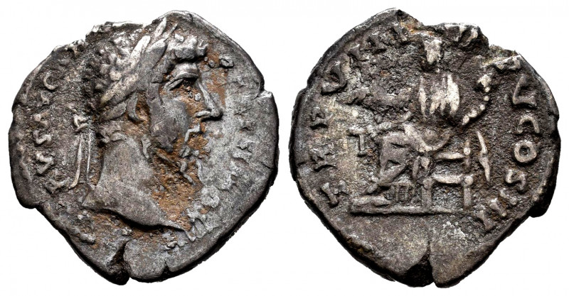 Lucius Verus. Denarius. 168 AD. Rome. (Spink-5362). Ag. 2,85 g. Choice F. Est......