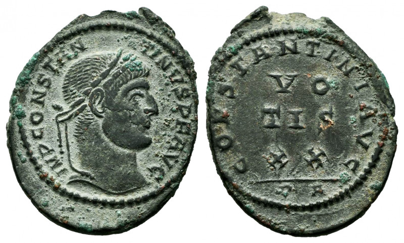 Constantinus I. Follis. 306-337 AD. Arles. (Ric-216). Anv.: IMP CONSTANTINVS P F...