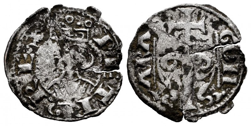 The Crown of Aragon. Peter II of Aragon (1196-1213). Dinero. Aragón. (Cru-302). ...