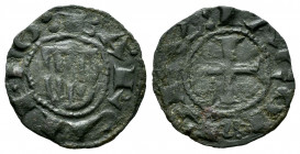 The Crown of Aragon. Jaime I (1213-1276). Dobler. Barcelona. (Cru-306). Ve. 0,76 g. VF. Est...30,00. 


 SPANISH DESCRIPTION: Corona de Aragón. Jai...