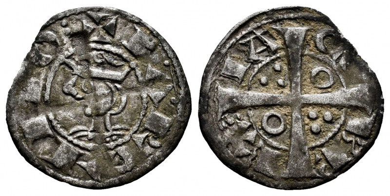 The Crown of Aragon. Jaime I (1213-1276). Dinero. Barcelona. (Cru-310.1). Ve. 0,...