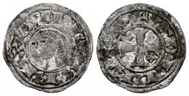 Kingdom of Castille and Leon. Alfonso I (1109-1126). Dinero. Toledo. (Bautista-40 var). Anv.: ANFVS REX. Rev.: + TOLE▾TA. Ve. 1,04 g. Choice VF. Est.....