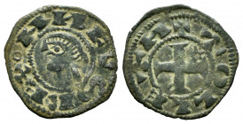 Kingdom of Castille and Leon. Alfonso I (1109-1126). Dinero. Toledo. (Bautista-40.2). Anv.: ◦ ANFVS REX. Rev.: + TOLLETA . Ve. 0,79 g. Almost VF. Est....