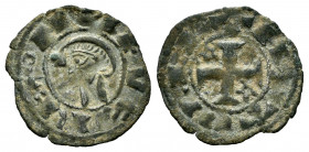 Kingdom of Castille and Leon. Alfonso I (1109-1126). Dinero. Toledo. (Bautista-40.2). Anv.: ◦ ANFVS REX. Rev.: + TOLLETA . Ve. 0,64 g. Almost VF. Est....