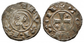 Kingdom of Castille and Leon. Alfonso I (1109-1126). Dinero. Toledo. (Bautista-40.13). Ve. 0,77 g. Stars on the 2nd and 3th quarter. Choice VF. Est......
