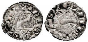 Kingdom of Castille and Leon. Alfonso X (1252-1284). Noven. Leon. (Bautista-398). (Abm-267). Ve. 0,73 g. L below the castle. Almost VF/Choice F. Est.....