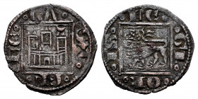 Kingdom of Castille and Leon. Alfonso X (1252-1284). Obol. (Bautista-418). Ve. 0,53 g. Crescent over the right tower. Almost XF. Est...25,00. 


 S...