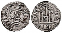 Kingdom of Castille and Leon. Sancho IV (1284-1295). Cornado. Murcia. (Bautista-431.1). Ve. 0,74 g. H and star on the sides of the central cross. Almo...